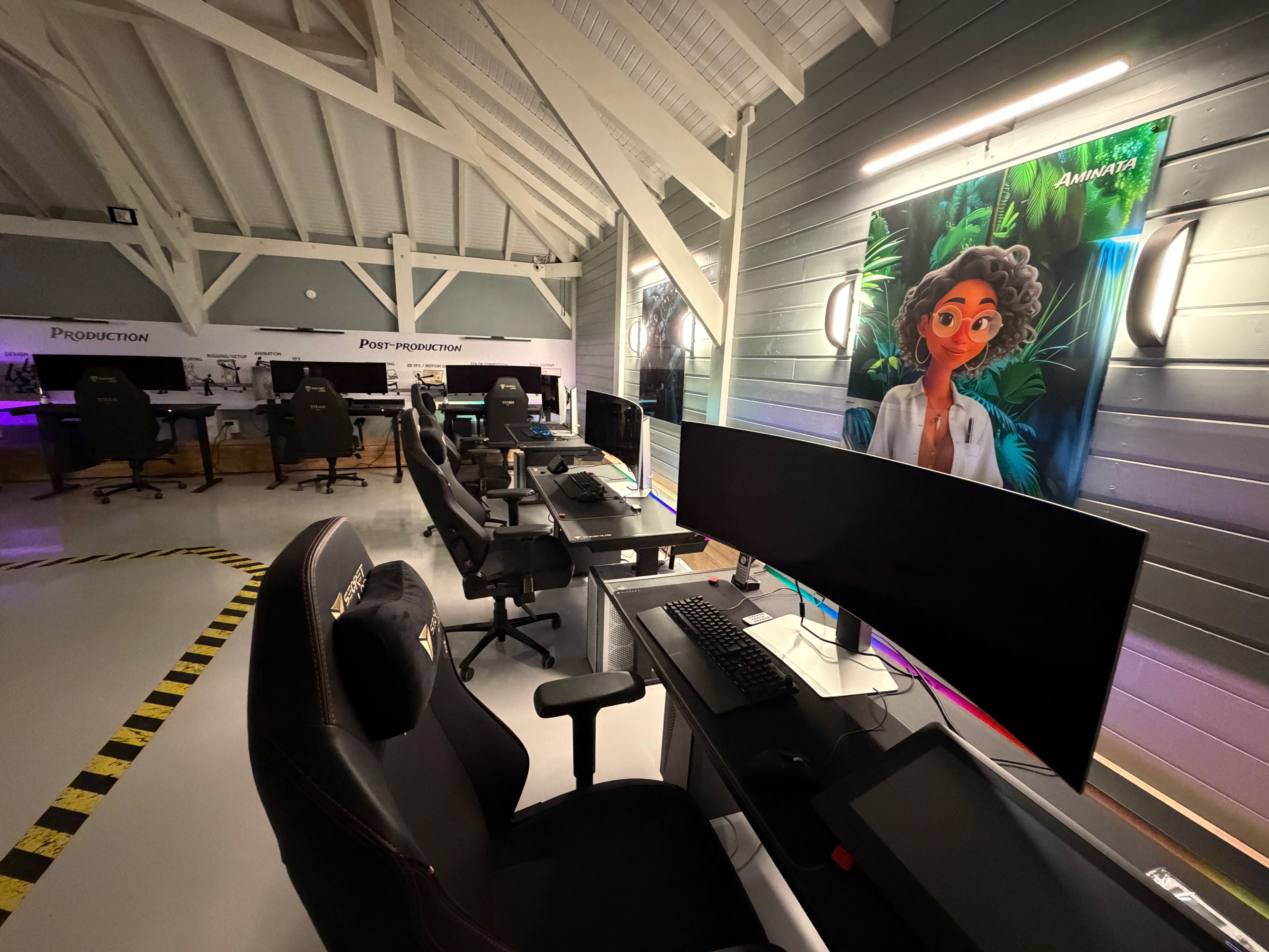 Virtual production — station 3D temps réel Karukera Studio Guadeloupe